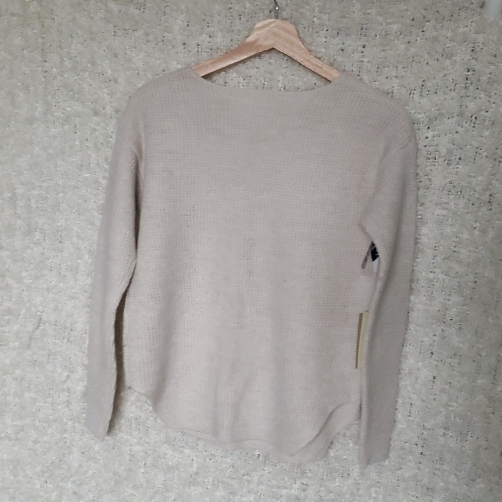 Aritzia women's Wolter heather birch 100% merino pullover sweater medium new - Picture 7 of 11